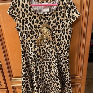 Leopard dress girls size 7